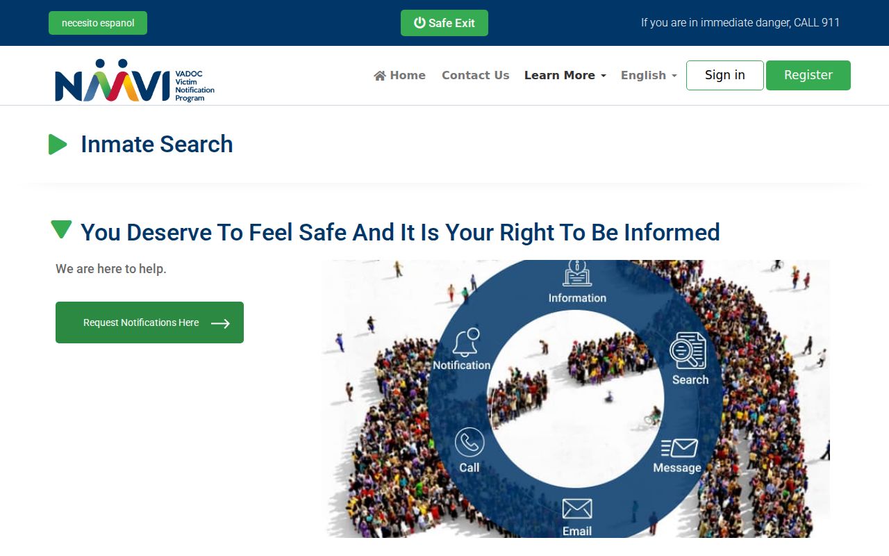 Cave Spring residents directory Virginia DOC NAAVI search